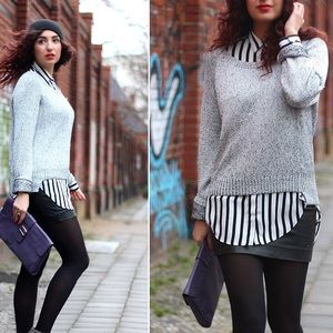 💫shimmering silver sweater